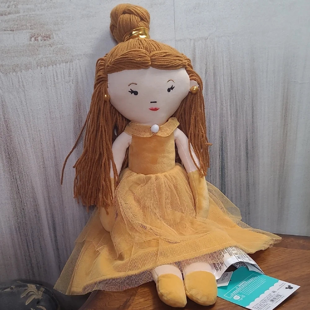 New with tags! Pillowfort Princess Belle Kids Doll Pillow Disney Collection